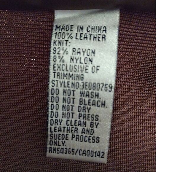 Nygard Collection Leather & Knit Jacket, Size Small (4-6), Bronze/Gold/Brown - Picture 7 of 7